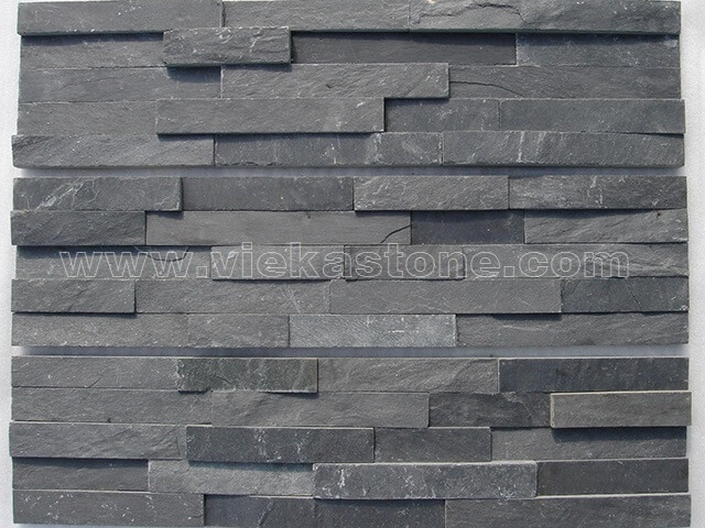 Carbon Black Slate Stone Wall Cladding at Rs 80/sq ft, Stone Wall Cladding  in Rewari